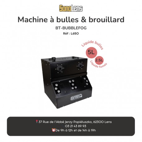 Location Machine à bulles & brouillard : Briteq - BT - BUBBLEFOG Location Machine à bulles & brouillard : Briteq - BT - BUBBLEFOG