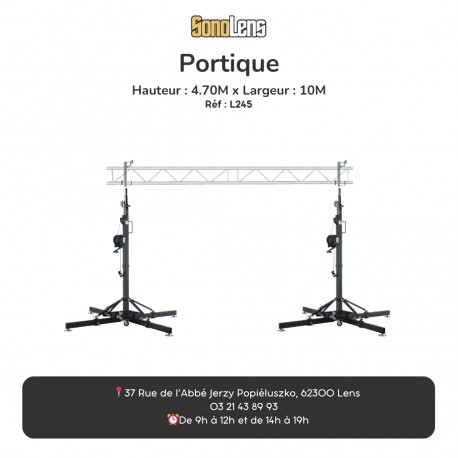 Location Pont lumière à treil haut 4,7m larg 10m