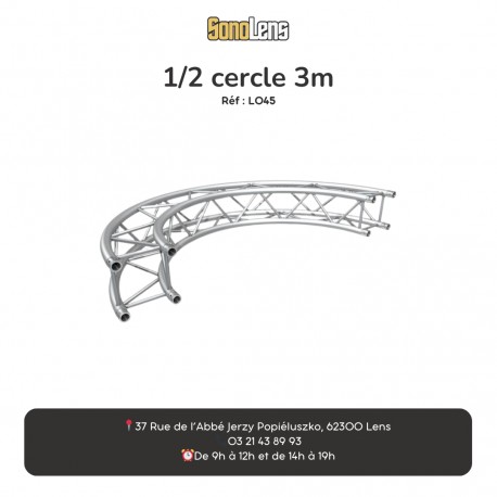 Location Demi-Cercle Structure carré 3m Location Demi-Cercle Structure carré 3m