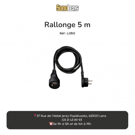 Location Rallonge electrique 5M noire
