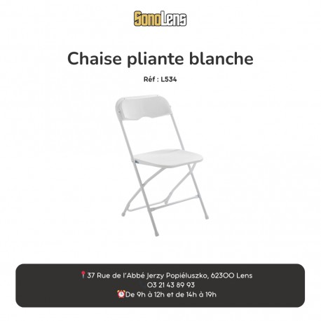 Location Chaise Pliante blanche