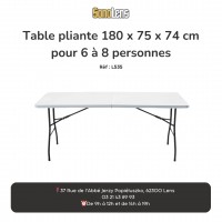 Location Table Pliante 6/8 Personnes
