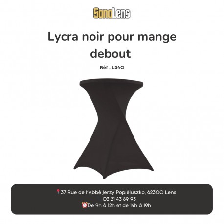 Location housse mange debout en lycra noir Location housse mange debout en lycra noir