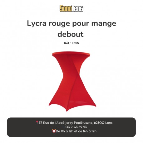 Location housse mange debout en lycra rouge Location housse mange debout en lycra rouge