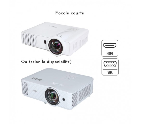 Location Video-Projecteur Focal Courte 3400 lumens HDMI