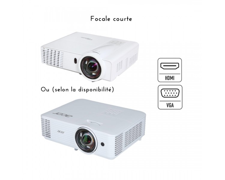 Location Video-Projecteur Focal Courte 3400 lumens HDMI