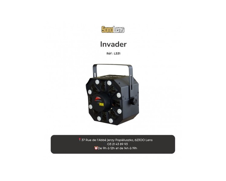 Location INVADER Effet LED 3 en 1