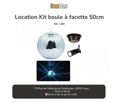 Location Kit boule à facette 50cm