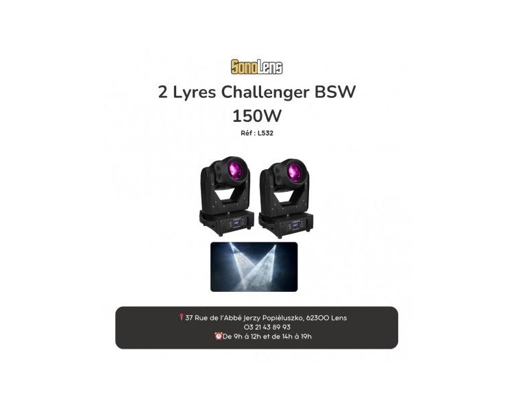 Location Pack 2 Lyre LED 100w METEOR