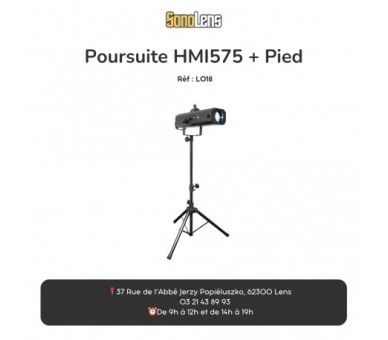 Location poursuite 575w HMI + pied
