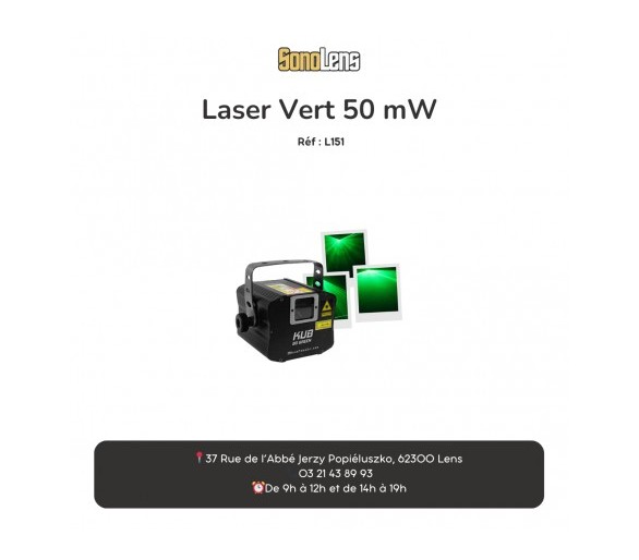 Location Laser vert 50 mW