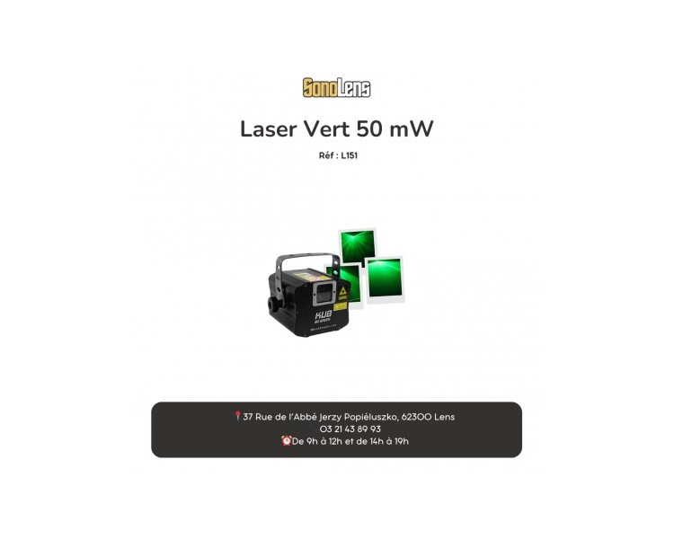 Location Laser vert 50 mW