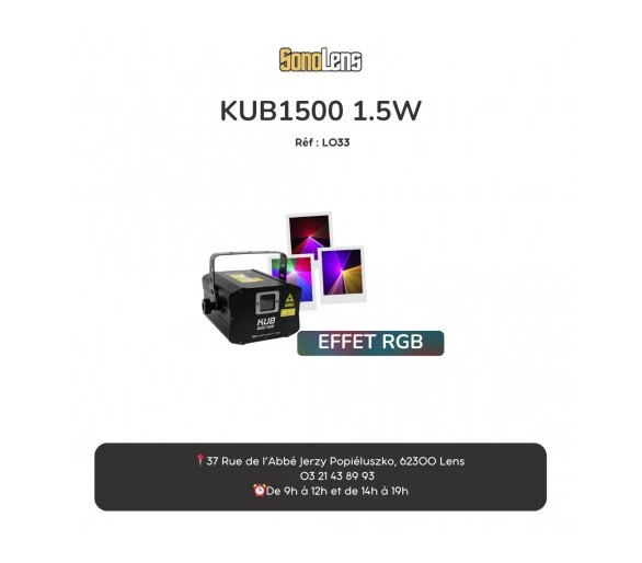 Location Laser RVB KUB 1500