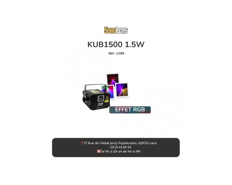 Location Laser RVB KUB 1500
