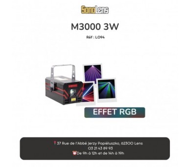 Location Laser RVB 3W M3000
