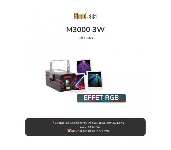 Location Laser RVB 3W M3000