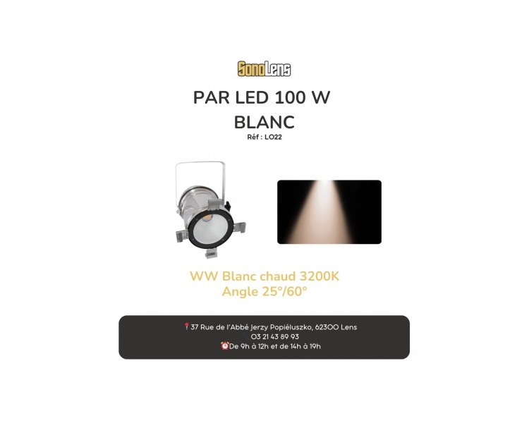Location Projecteur PAR56-100WW blancs chaud