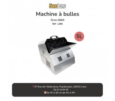  Location Machine à bulles Gros debit