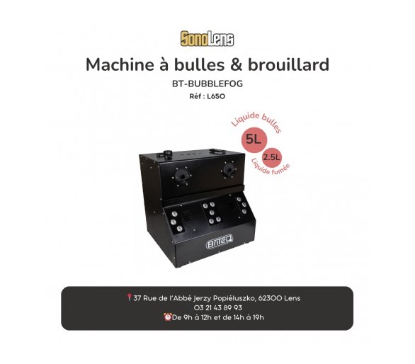 Location Machine à bulles & brouillard : Briteq - BT - BUBBLEFOG