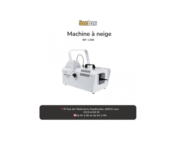 Location Machine à neige Yeti + télécommande