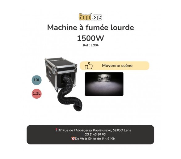 Location Machine à Fumée Lourde BRITEQ - BT-H2FOG+ 1,2 L de liquide
