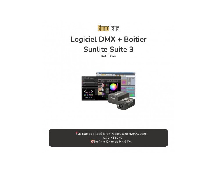 Location Boitier DMX + logiciel Sunlite