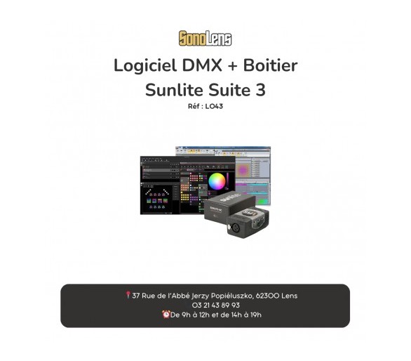 Location Boitier DMX + logiciel Sunlite