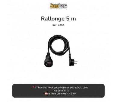 Location rallonge électrique 10 mètres noire