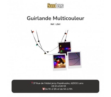 Location guirlande / guinguette en couleur 10m intérieur et extérieur