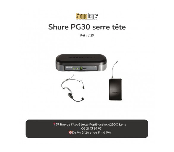 Location Micro HF Shure SERRE TETE PG30