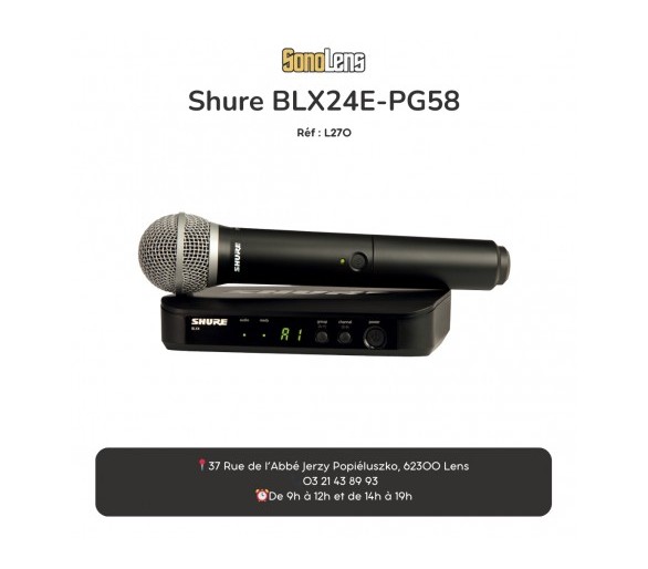 Location Micro HF Shure BLX24E-PG58