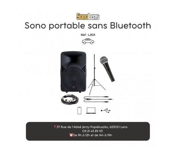 Location sono portable pour musique et discours 250w