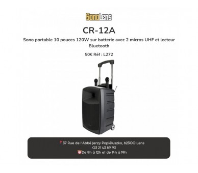 LOCATION Sono portable 250w + 2 micro HF.