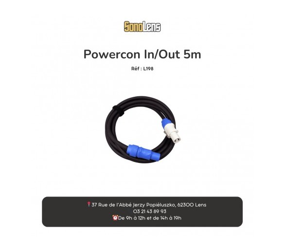 Location câble Powercon In/Out 5m