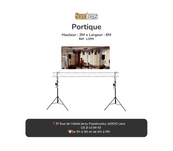 Location Pont lumière à treil haut 3m larg 6m