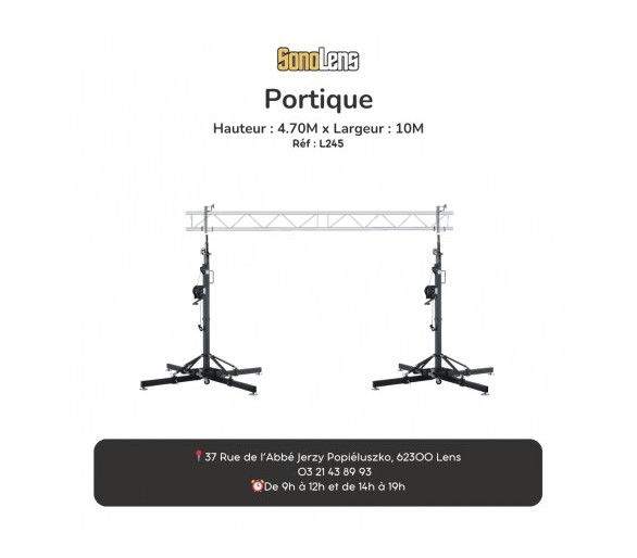 Location Pont lumière à treil haut 4,7m larg 10m