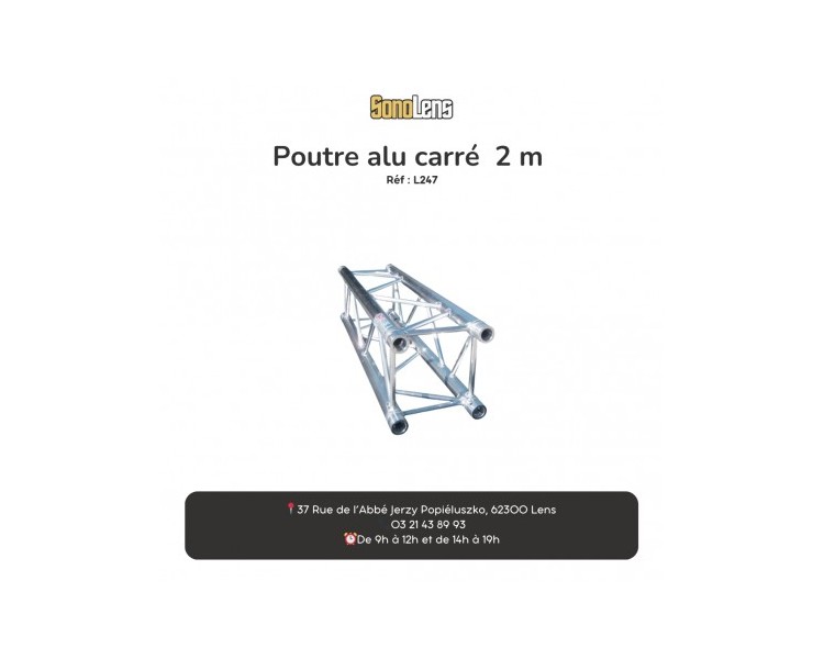 Location Poutre alu carré 2m