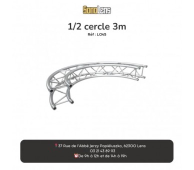 Location Demi-Cercle Structure carré 3m
