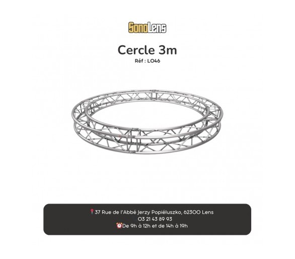 Location Cercle Structure carré 3m