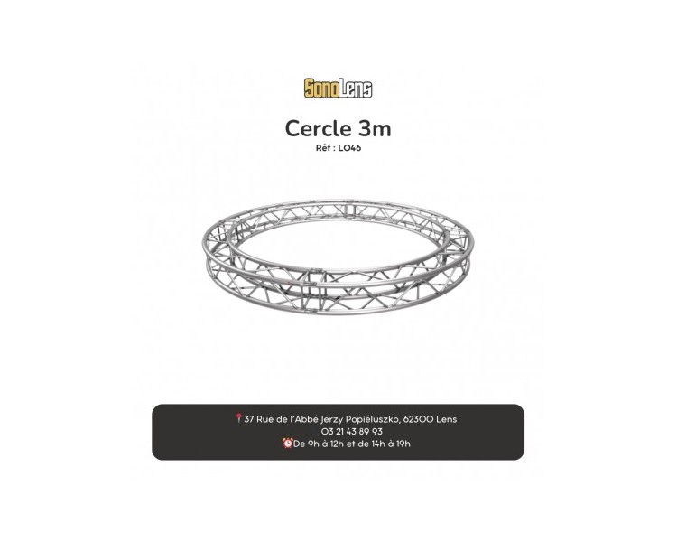 Location Cercle Structure carré 3m