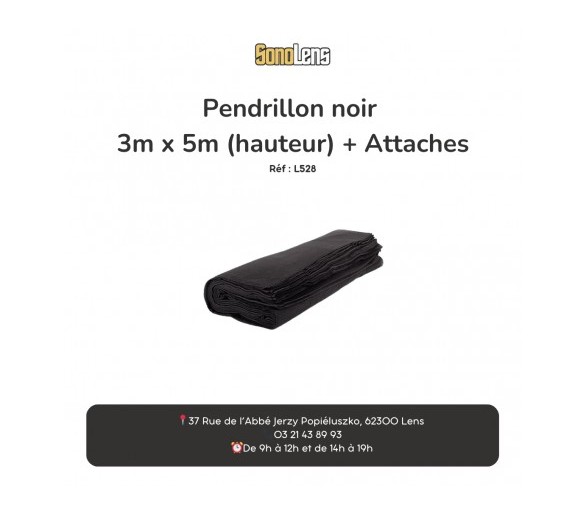 Location Pendrillon Noir 3m x 5m