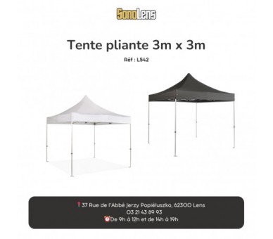 Location Tente Pliante 3m x 3m