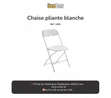 Location Chaise Pliante blanche