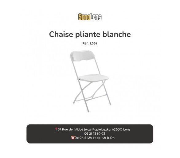 Location Chaise Pliante blanche