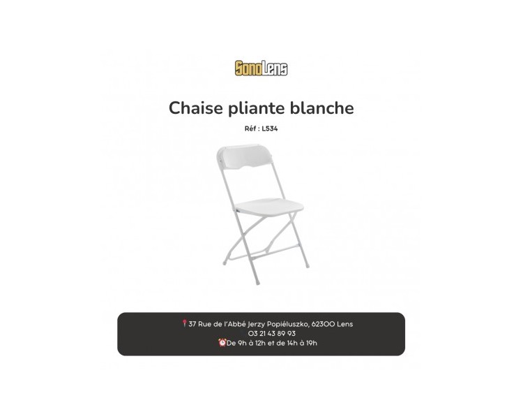 Location Chaise Pliante blanche