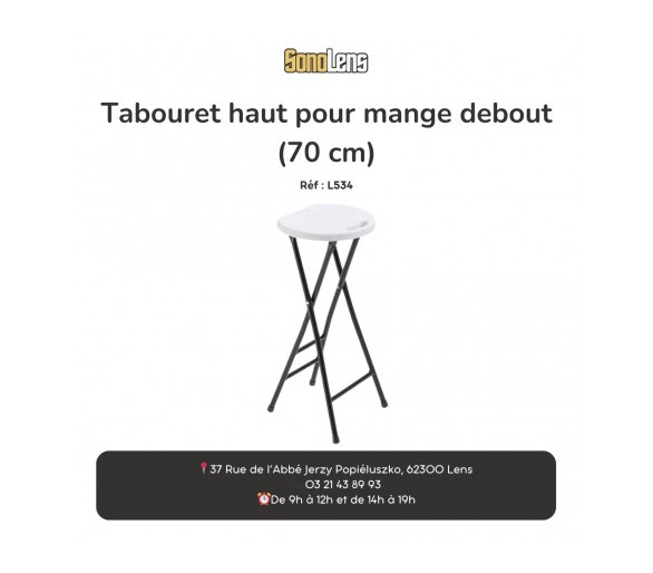 Location tabouret haut pliant