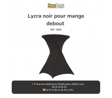 Location housse mange debout en lycra noir