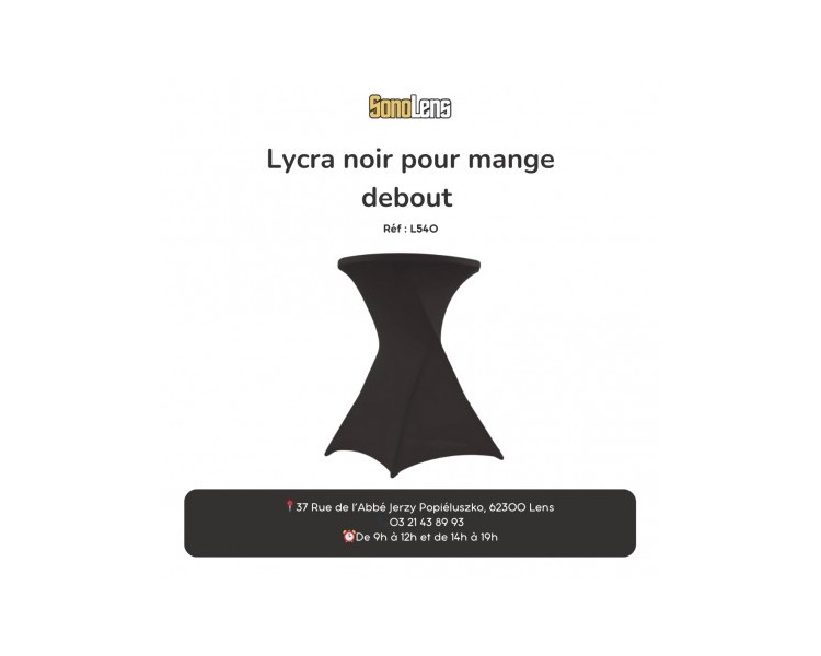 Location housse mange debout en lycra noir