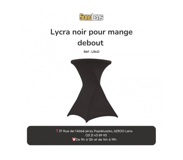 Location housse mange debout en lycra noir