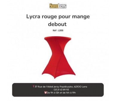 Location housse mange debout en lycra rouge